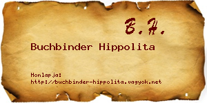 Buchbinder Hippolita névjegykártya